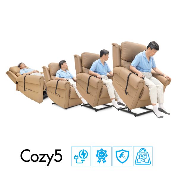Cozy5 | โซฟาปรับไฟฟ้า 5ฟังก์ชั่น 9ปุ่มกด สบายกว่า นอน,ชันขา,ช่วยยืนไฟฟ้า(Stand Assist), Lumbar Adjust, Head Adjust - Image 11