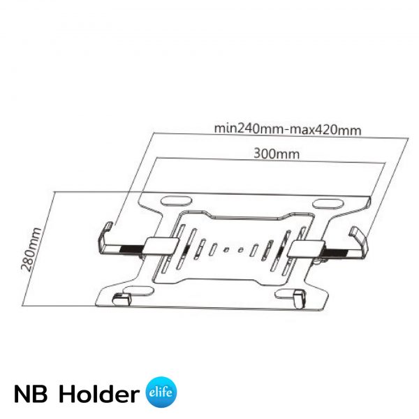 Notebook Holder for Armo ฐานยึดโน๊ตบุ้ค ใช้งานร่วมกับ Monitor Arm - Image 6