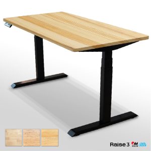 Raise3 Ergo Desk สั่งตัด ไม้แท้ | โต๊ะทำงานปรับไฟฟ้าเพื่อสุขภาพ | RealWood