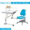 Alpha Study SetA | ชุดเซตโต๊ะ+เก้าอี้ปรับระดับเพื่อสุขภาพสำหรับเด็ก Ergonomics (ฟรี!! Cover1ชุด)