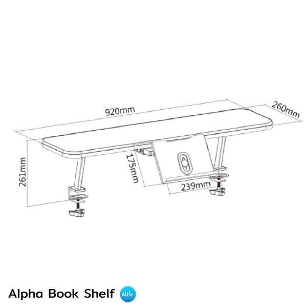 ชั้นวางหนังสือ,แท็บเล็ตสำหรับโต๊ะเด็ก Alpha Desk| Extended Book Shelf with Book Holder - Image 2
