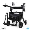 Lite5 | รถวีลแชร์ช่วยเดินแบบไฟฟ้าผู้สูงอายุ ใช้งานได้ 5ระบบ เบาเพียง 16กก. Electric Rollator Wheelchair - Image 3