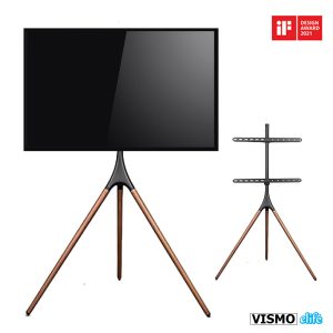 VISMO | ขายึดจอทีวี 3ขาไม้ดีไซน์มินิมอล,Triple Easel TV Stand (IF AWARD)