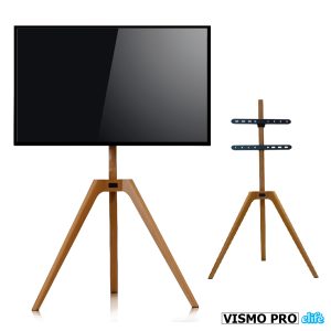 VISMO PRO | ขายึดจอทีวี 3ขาไม้บีชพรีเมียม Triple Easel TV Stand