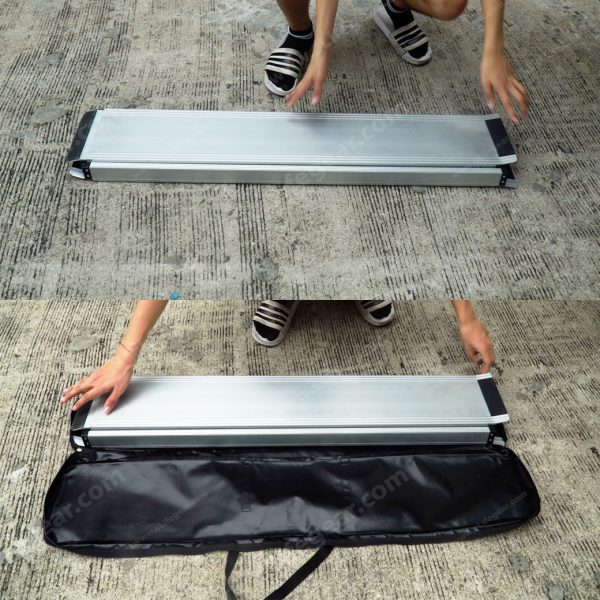 R7 | ทางลาดรถเข็นวีลแชร์cแบบพกพา ขนาด 7ฟุต พับเก็บติดรถ วัสดุอลูมิเนียม | Portable Aluminium Wheelchair Ramp - Image 8