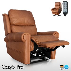 Cozy5Pro | โซฟาไฟฟ้าหนังแท้ 5ฟังก์ชั่น Ergonomic Power Recliner ช่วยยืนไฟฟ้า(Stand Assist),ปรับรองหลังไฟฟ้า Lumbar,ปรับชันหัวไฟฟ้า