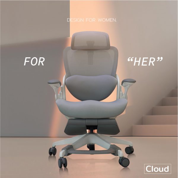 Her7 เก้าอี้Ergonomic สำหรับผู้หญิง Ergonomic Chair For Women (ผู้หญิงชอบ ผู้ชายใช้ดี) - Image 4