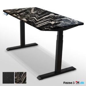 Raise3 Ergo Desk | Marble Collection โต๊ะทำงานปรับไฟฟ้าเพื่อสุขภาพหินแท้ ใช้ในห้องครัว,ทำอาหาร กันน้ำ100%