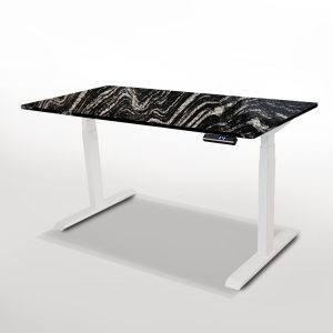 Raise3 Ergo Desk | Marble Collection โต๊ะทำงานปรับไฟฟ้าเพื่อสุขภาพหินแท้ ใช้ในห้องครัว,ทำอาหาร กันน้ำ100%