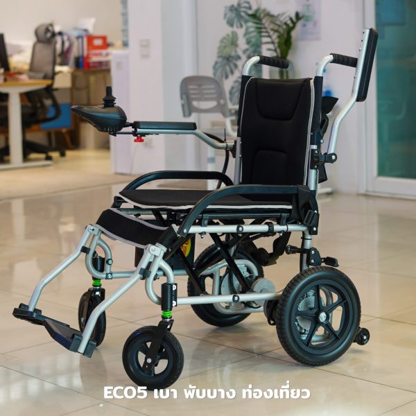 Eco5 | รถเข็นไฟฟ้า ราคาประหยัด นน.เบา พับได้บาง ท่องเที่ยว - Image 6