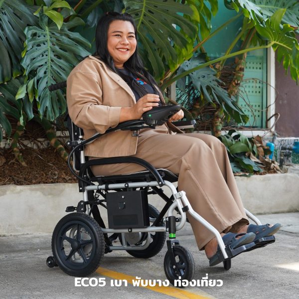 Eco5 | รถเข็นไฟฟ้า ราคาประหยัด นน.เบา พับได้บาง ท่องเที่ยว - Image 9