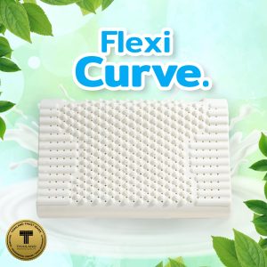 Flexi Curve หมอนยางพาราช่วยการไหลเวียนโลหิต ลดอาการนอนกรน