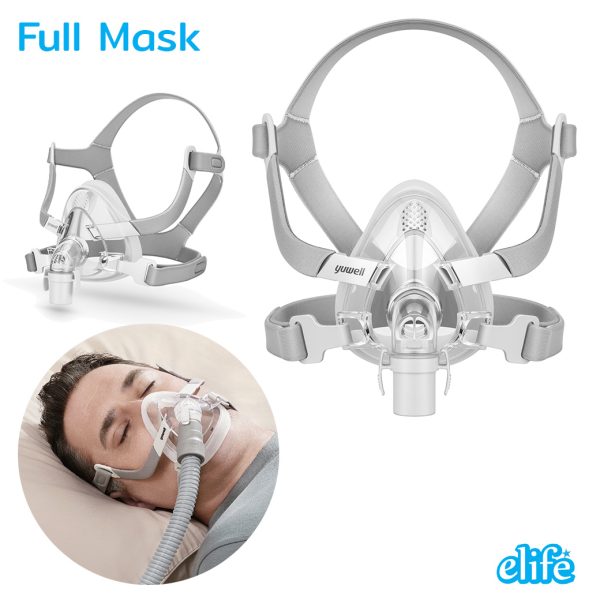 Full Mask สำหรับ CPAP หน้ากากแบบเต็มครอบจมูกและปาก ชนิดเปิดหน้าผาก - Image 2