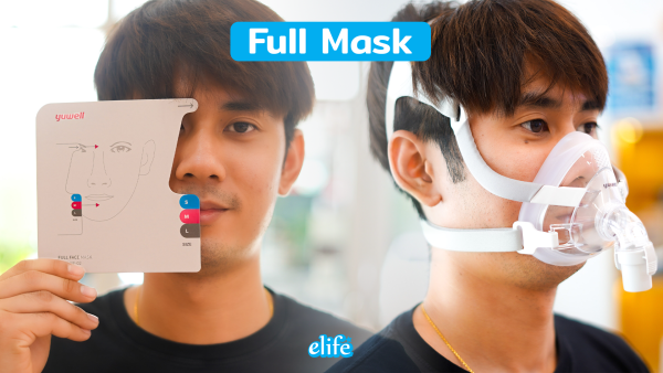 Full Mask สำหรับ CPAP หน้ากากแบบเต็มครอบจมูกและปาก ชนิดเปิดหน้าผาก - Image 4