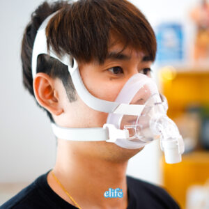 Full Mask สำหรับ CPAP หน้ากากแบบเต็มครอบจมูกและปาก ชนิดเปิดหน้าผาก