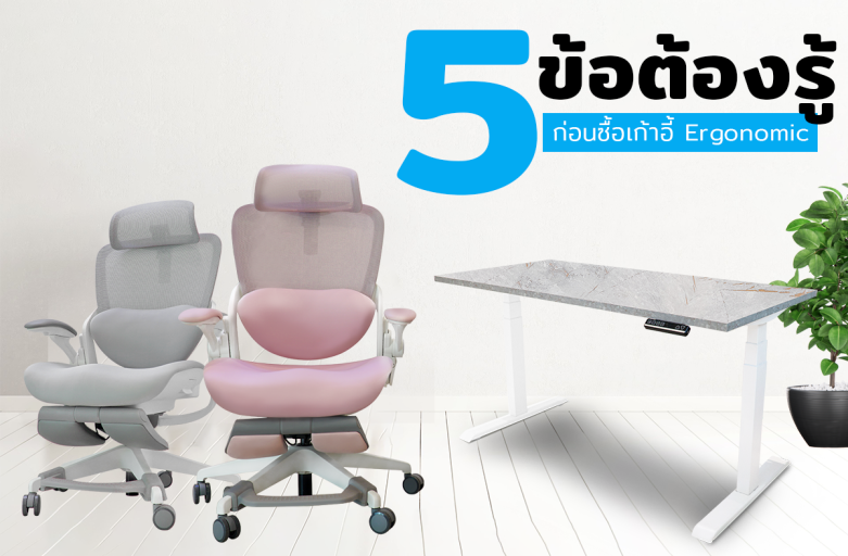 5 ข้อต้องรู้ก่อนซื้อเก้าอี้ Ergonomic