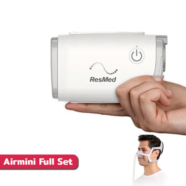 Airmini Full Set | CPAP ขนาดพกพามาเซตพร้อมหน้ากาก Nasal Mask (ประกันศูนย์2ปี)