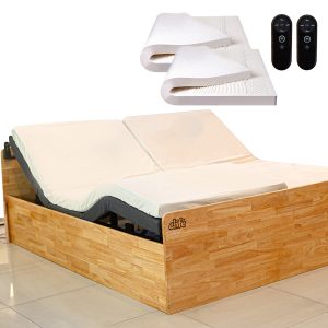 Cozy3 RealWood | เตียงไม้ไฟฟ้า 3ฟุต 6ฟุต ปรับแยกอิสระ 5ฟังก์ชั่น รีโมทไร้สาย เดี่ยวก็ได้คู่ก็ดี โครงไม้แท้