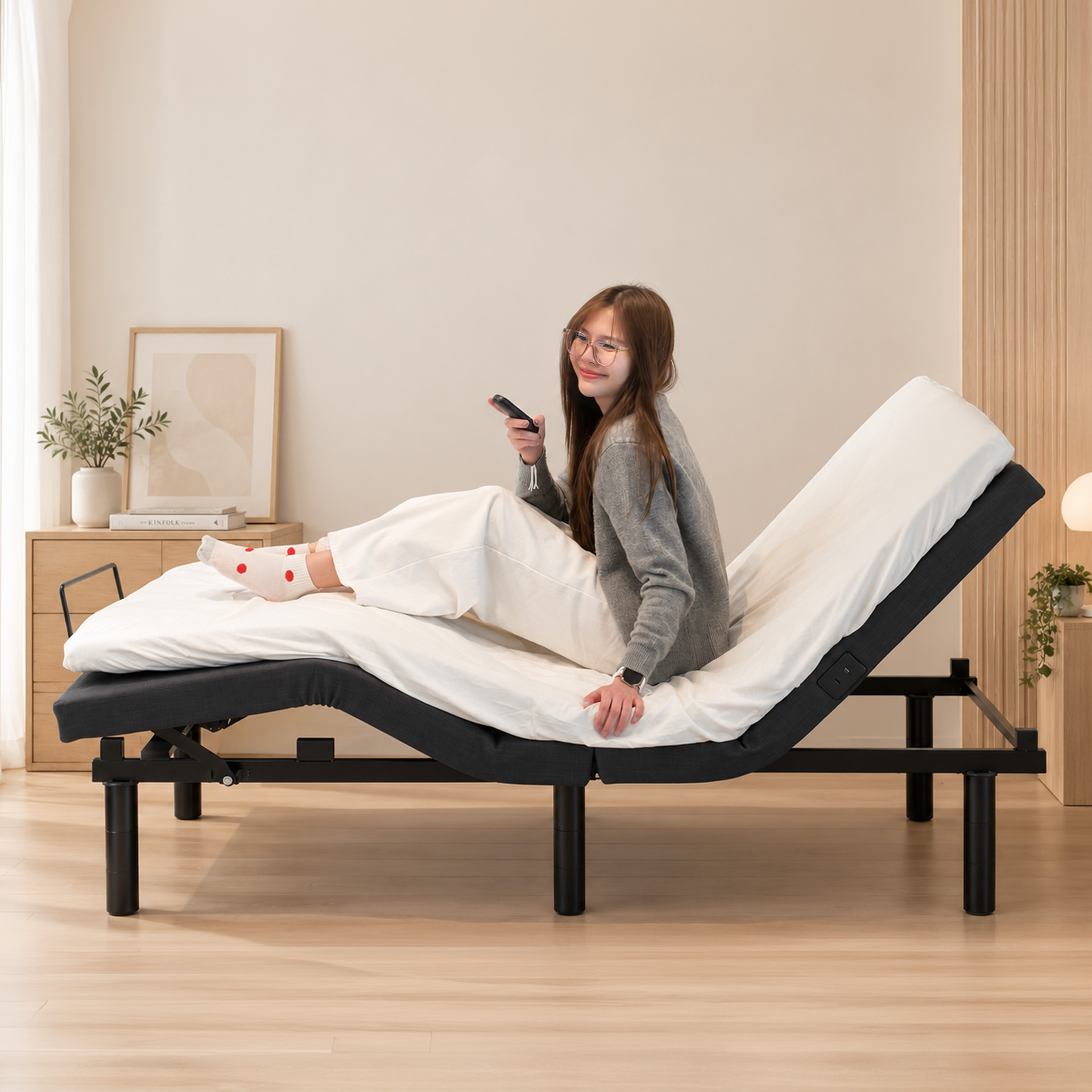 Cozy3 | เตียงไฟฟ้า 3ฟุต 6ฟุต Freedom Adjustable Bed ปรับแยกอิสระ 5ฟังก์ชั่น รีโมทไร้สาย เดี่ยวก็ได้คู่ก็ดี - Image 2