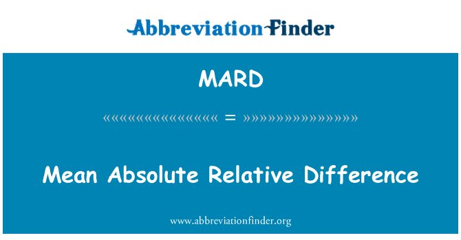 mean absolute relative difference (MARD) 
