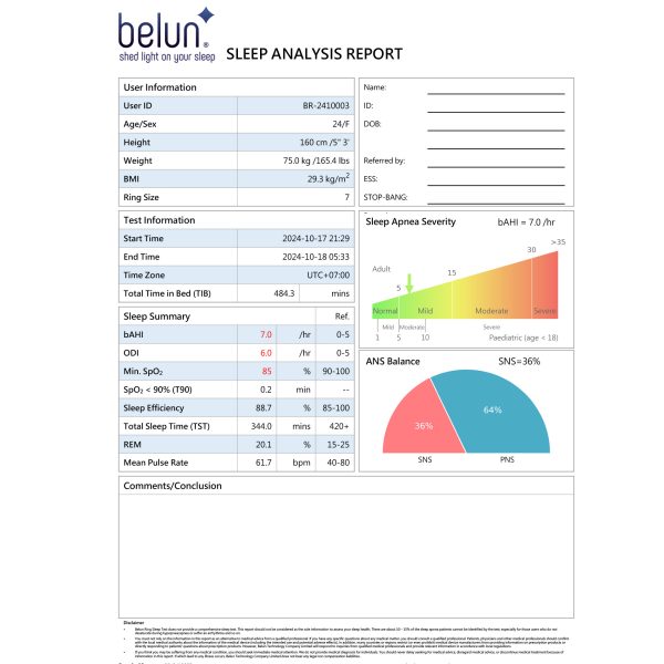 Sleep Test (Belun Ring แหวนอัจฉริยะ) บริการสลีปเทส ผ่านแหวนอัจฉริยะ ช่วยประเมินความเสี่ยง ภาวะหยุดหายใจขณะหลับ - Image 4