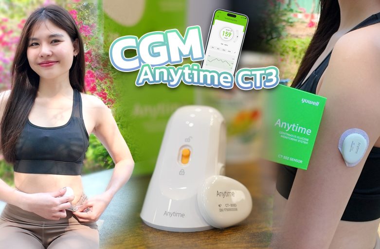 CGM Anytime รุ่น CT3 เครื่องตรวจน้ำตาลต่อเนื่อง 14วัน