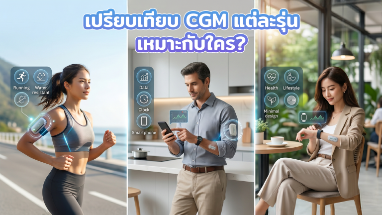 Read more about the article เปรียบเทียบ CGM แต่ละรุ่นเหมาะกับใคร?