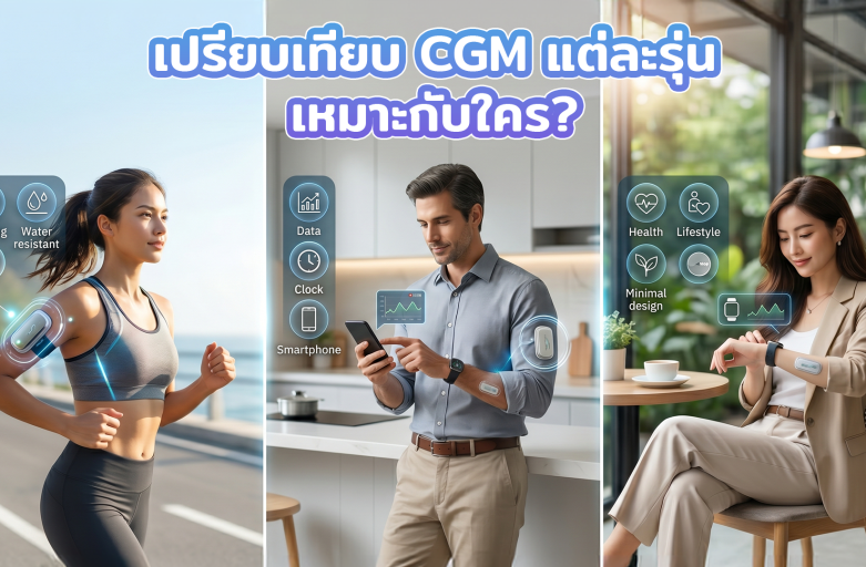 เปรียบเทียบ CGM แต่ละรุ่นเหมาะกับใคร?