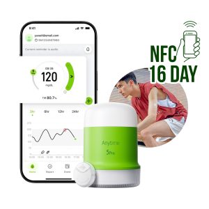 Anytime 5Pro | CGM ตรวจน้ำตาลต่อเนื่อง 16วัน ติดตั้งง่าย OneStep มี NFC แตะแล้วใช้ได้เลย
