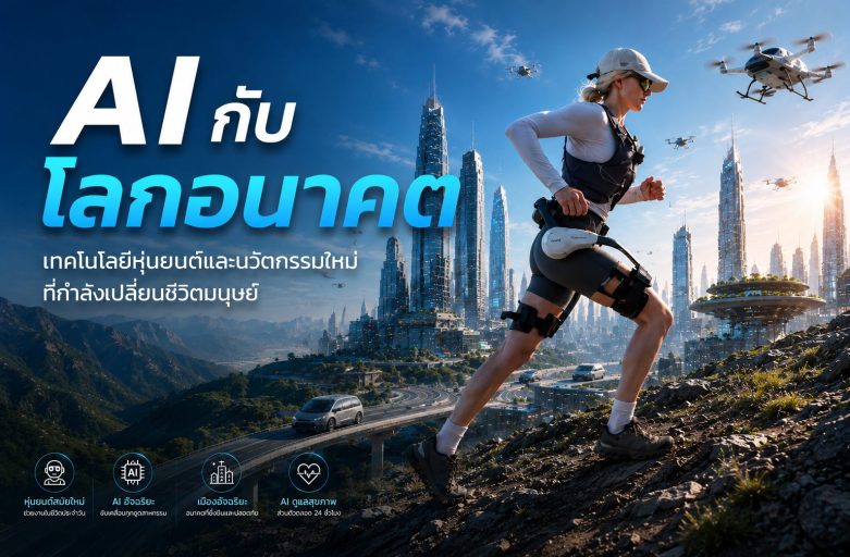 AI กับโลกอนาคต เมื่อมนุษย์เริ่มใช้ชีวิตร่วมกับหุ่นยนต์และเทคโนโลยีอัจฉริยะ