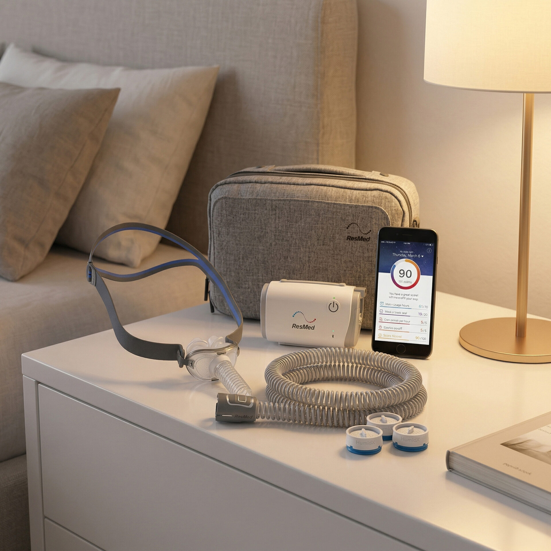 Airmini Full Set | CPAP เครื่องช่วยหายใจแรงดันบวกจาก Resmed (แบรนด์แท้ ประกันศูนย์ 2 ปี) - Image 3