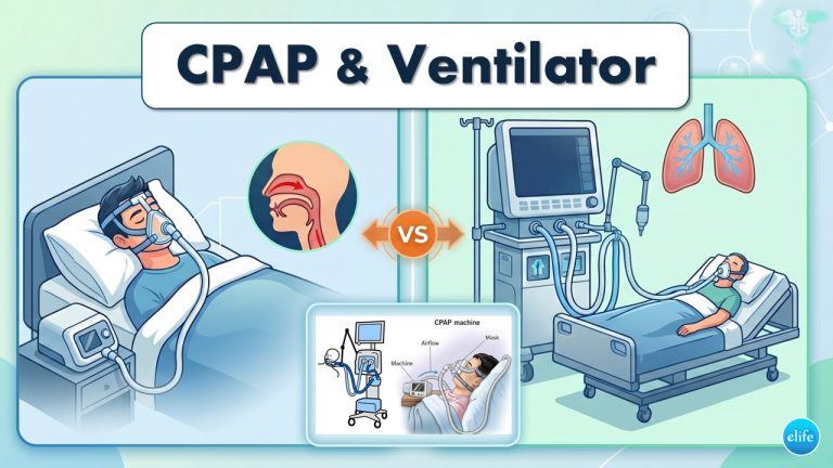Read more about the article เครื่องช่วยหายใจ (Ventilator) เหมือนหรือแตกต่าง กับเครื่อง CPAP อย่างไร?