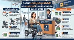 Read more about the article การนำรถเข็นวีลแชร์ไฟฟ้า และแบตเตอรี่ขึ้นเครื่องบินฉบับ อัพเดท 2026