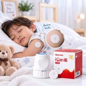 iCan i6 | CGM Safe for kids ที่สามารถติดในเด็ก 2 ขวบได้ ตรวจวัดน้ำตาลต่อเนื่อง 15 วัน All-in-1 แทนการเจาะน้ำตาล 7,160 ครั้ง