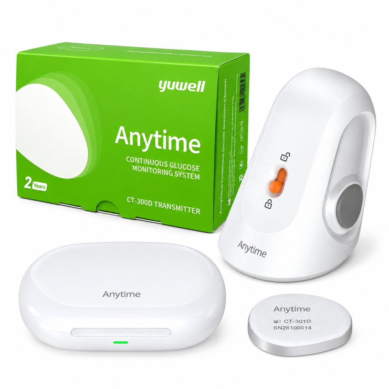 Anytime CT3 | CGM ตรวจน้ำตาลต่อเนื่อง 14วัน เพิ่มผู้ติดตามได้ Rechargeable Battery