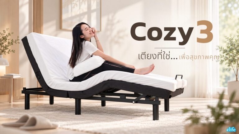 Read more about the article เตียงไฟฟ้า Cozy3 Freedom Adjustable Bed