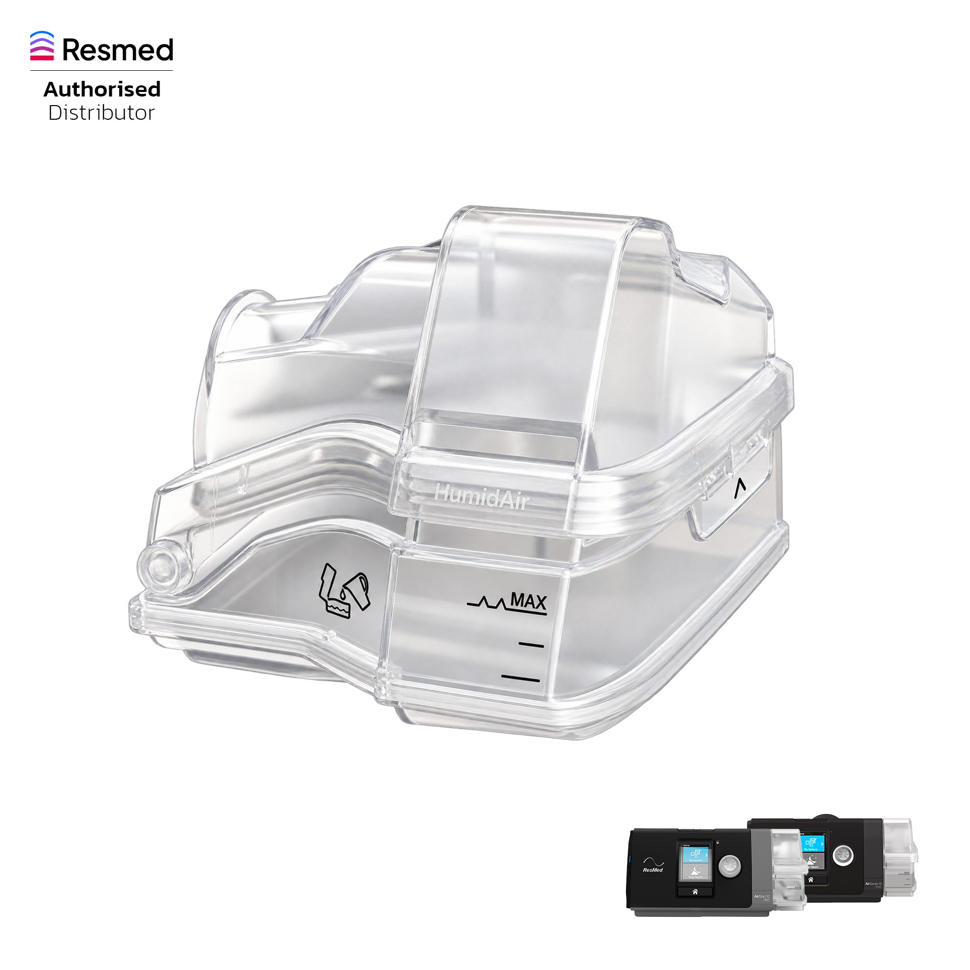 กล่องน้ำ CPAP ResMed HumidAir แท็งค์ทำความชื้น CPAP Resmed Airsense10 / Airsense11 - Image 3