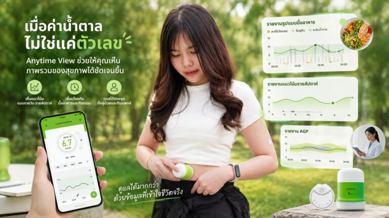 Read more about the article เมื่อค่าน้ำตาลไม่ได้เป็นเพียงตัวเลข Anytime View กับการดูแลสุขภาพที่เข้าใจชีวิตจริงมากขึ้น