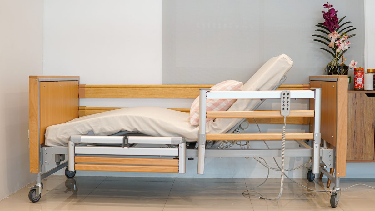 ราวกั้นอลูมิเนียมสำหรับเตียงไฟฟ้า ผู้สูงอายุ ผู้ป่วย Bed rail รุ่น EB-3C