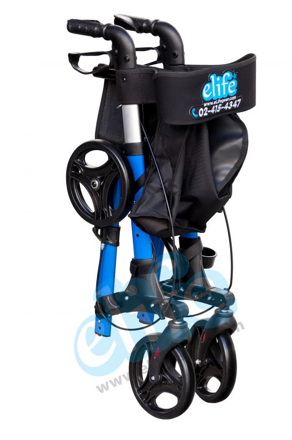 EW-21 | รถเข็นช่วยเดิน Rollator คนแก่ เบา7.8Kg พับได้เล็ก พกพา Aluminium - Image 6